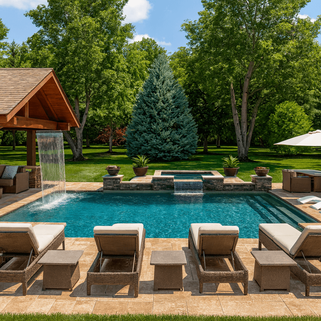 Estate Pool with Putting Green