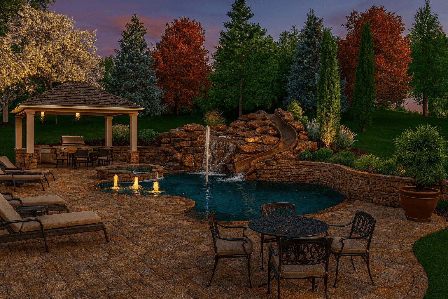 Luxury Water Feature Pool