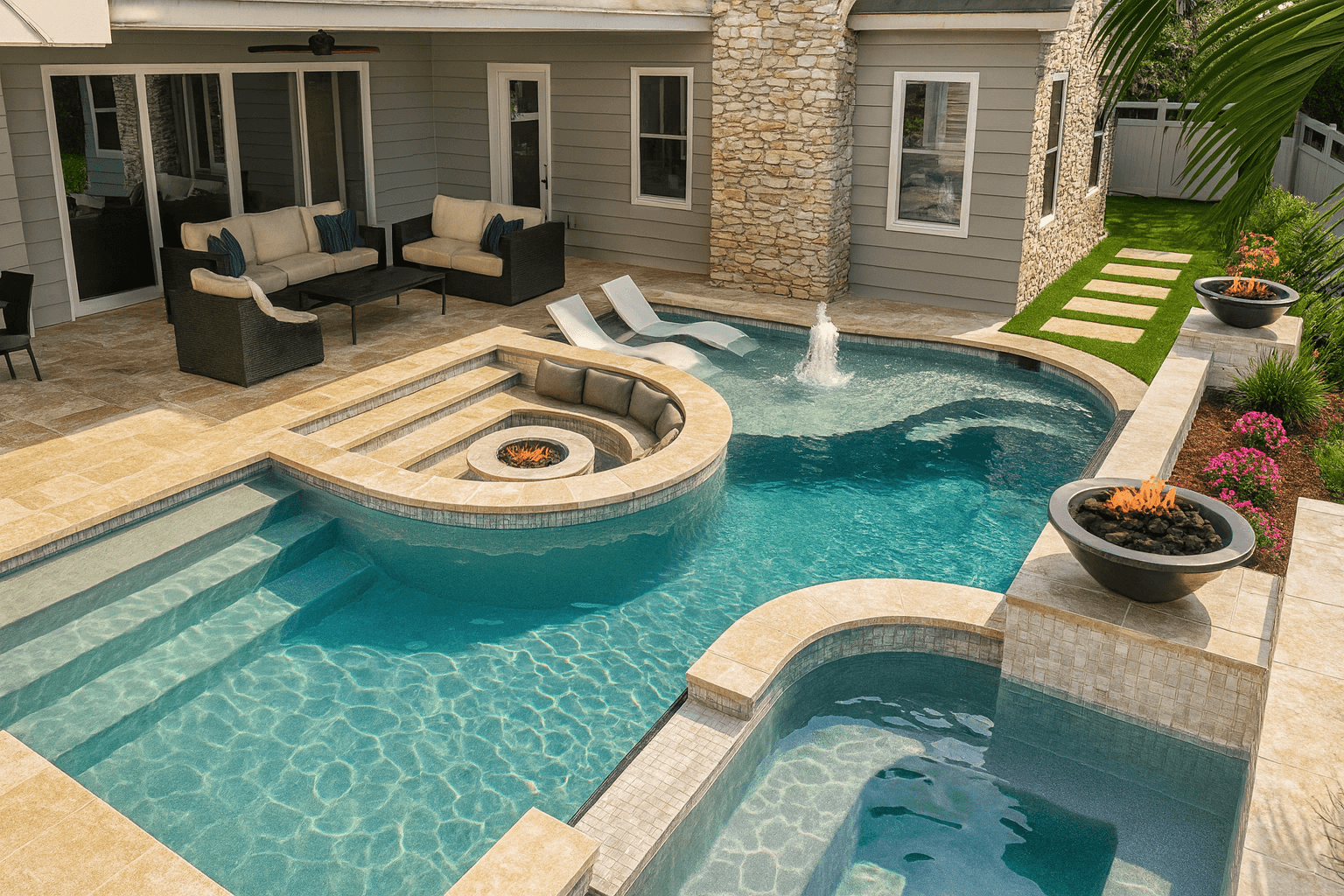 Natural Stone Pool Design