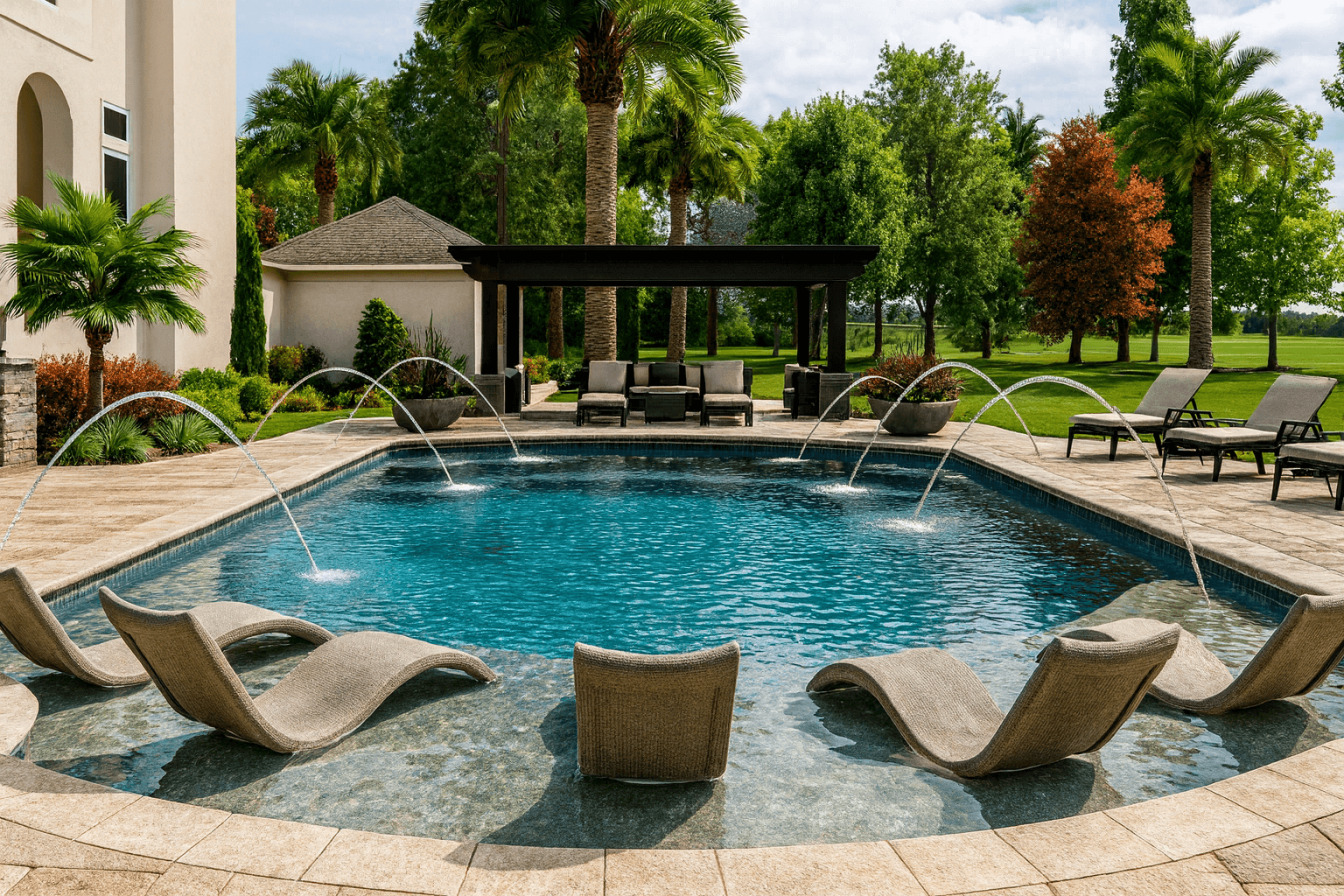 Geometric Luxury Pool